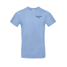 T-SHIRT JONGENS EN MESJES LICHTBLAUW FITNESS