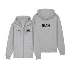 HOODIE MET RITS BASKET POPERINGE KIDS/ADULTS GRIJS